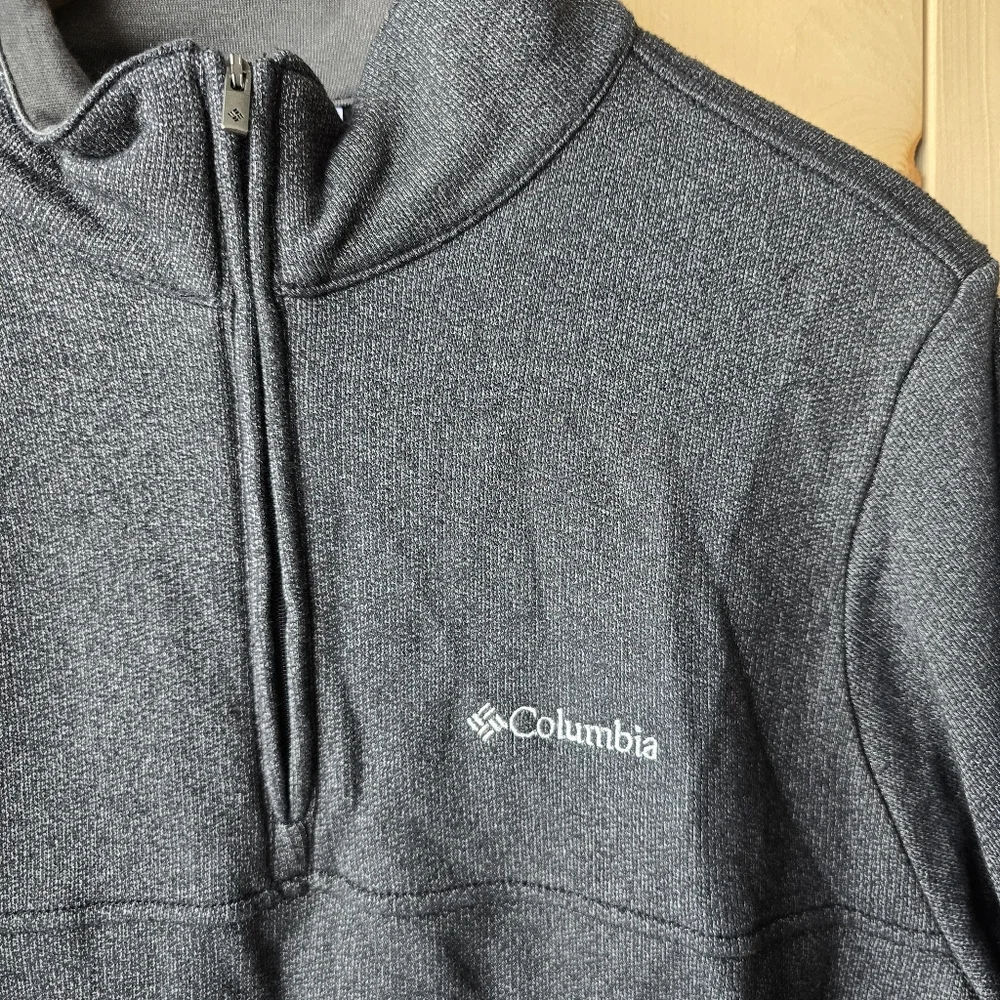 Columbia Sportswear 1/4 Zip Pullover Sweater Charcoal Grey Mens Large - Picture 7 of 12